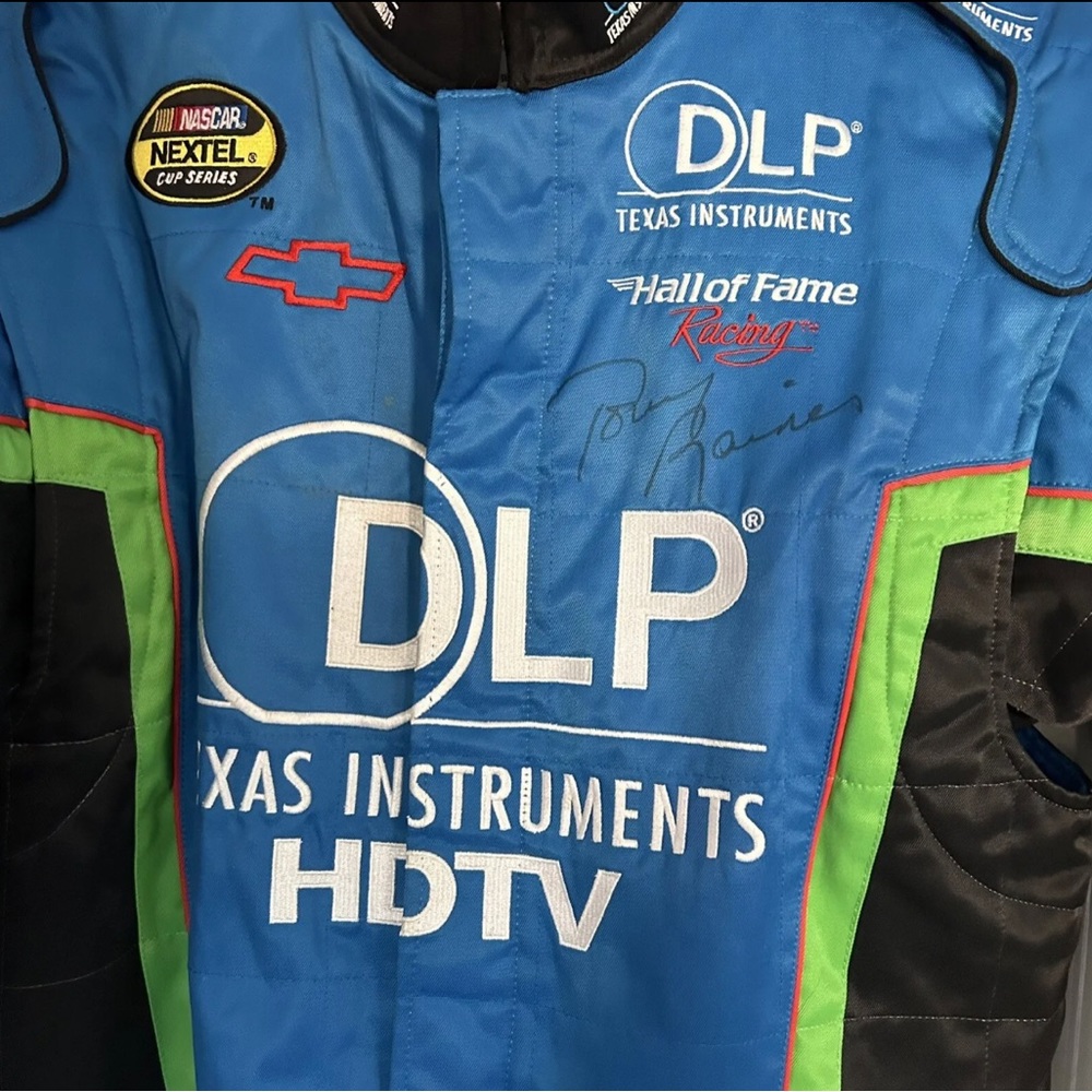 RARE chase authentics DLP Texas SIGNED tony raines NASCAR jacket mens m 2006 - Picture 2 of 8